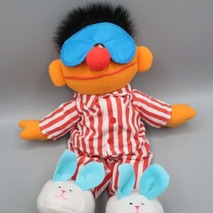 Vintage 1996 Tyco‎ Sesame Street Sing Sleep and Snore Ernie PJs Plush Doll Works